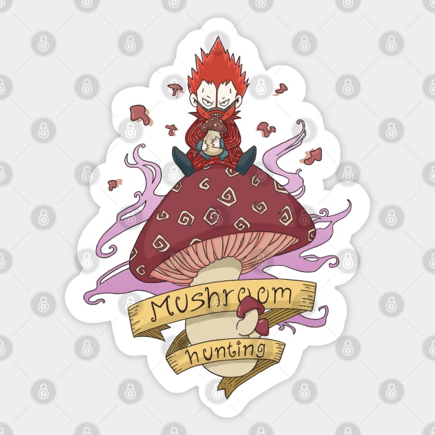 Mushroom hunting Sticker by LadyCerbero